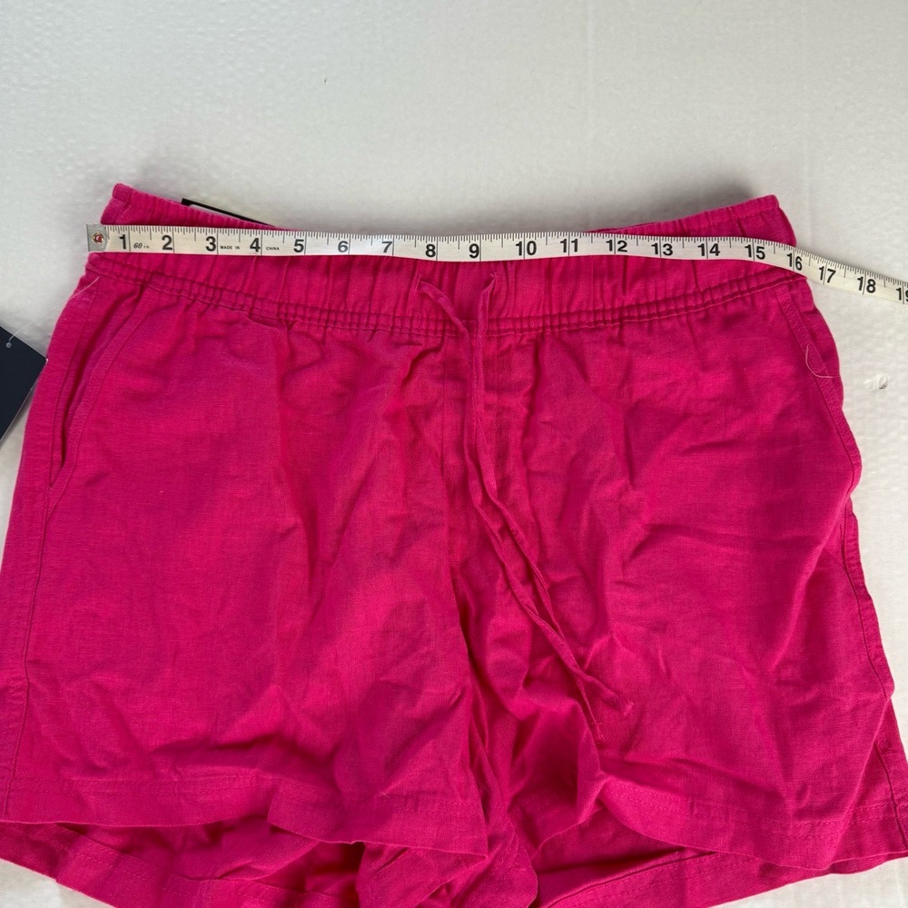 NWT GAP Pink Linen Elastic Waistband Pockets‎ Pull on Shorts Medium Women - Picture 8 of 10